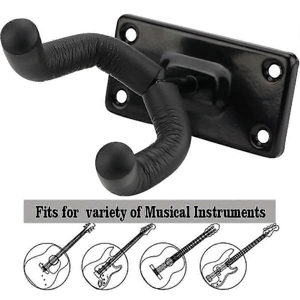 2-pack Gitarrhängare Gitarrkrok Gitarrhållare Gitarr Väggfäste Hängare För Elektriska Akustiska Och Basgitarrer Ukulele-Yvan