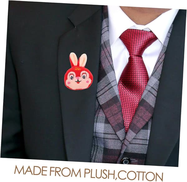Easter Party Accessories 6pcs Kawaii Rabbit Brooch Pins Decorative