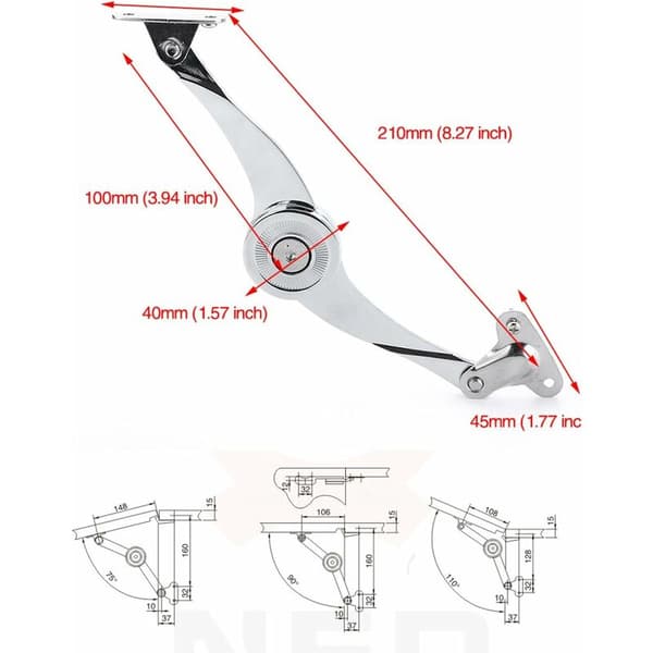 Hinge Random Kitchen Cabinet Stop Hinge Adjustable Door Polishing Furniture Lift Flap Bracket Hardware Support