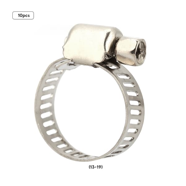 Rustfrie slangeklemmer 13 mm til 19 mm