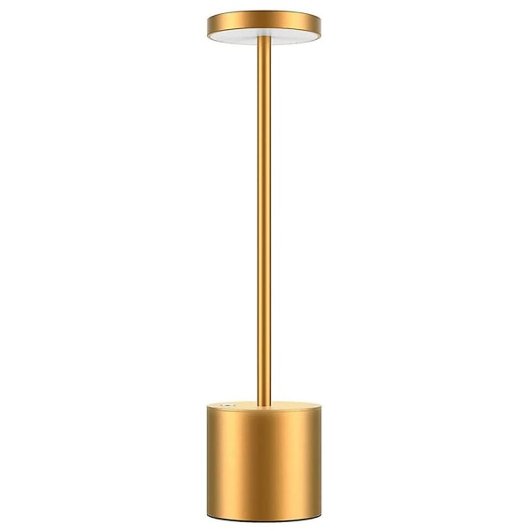 Trådløs Bordlampe, Led Metal Usb Genopladelig 3-niveauer Lysstyrke Natlys Skrivebordslampe Læselampe Til Restaurant/soveværelse/sovesal (champagne Gol
