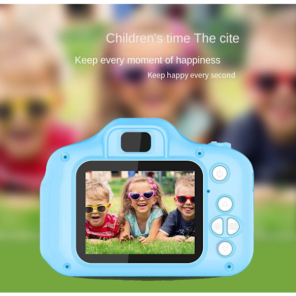 Opgraderet Kids Selfie Kamera, Jule- og Fødselsdagsgaver til Drenge 3-9 år, HD Digital Videokamera til Småbørn, Bærbar Legetøj Blå