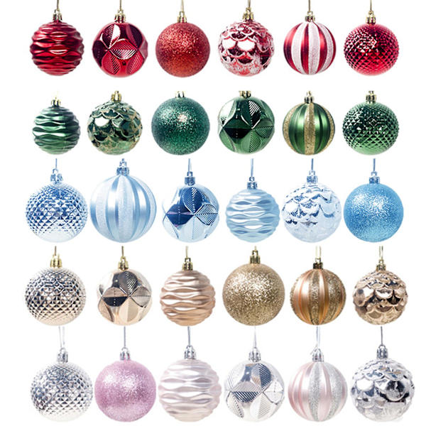 12 st 6 cm julgranskulor festprydnader julgransdekorationer hängande ornament XmBlue