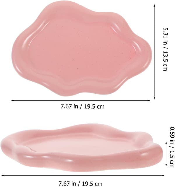 Pink Cloud Keramisk Smykkefad til Ringe og Halskæder