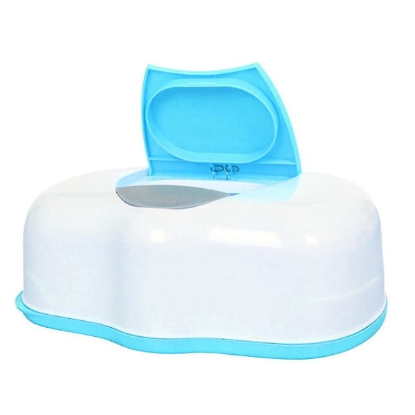 Hem Bil Tryk Pop-up Automatisk Baby Vådservietter Vådt Væv Box Case Holder Organizer Blå