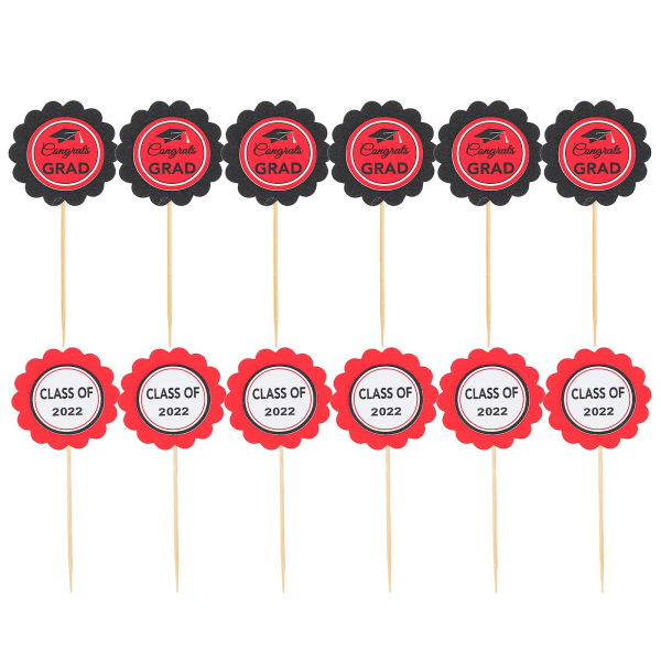 36 stk. Bryllupsdekoration Graduation Cupcake Stick Graduation Tema Kagepynt Graduation Cupcake Til