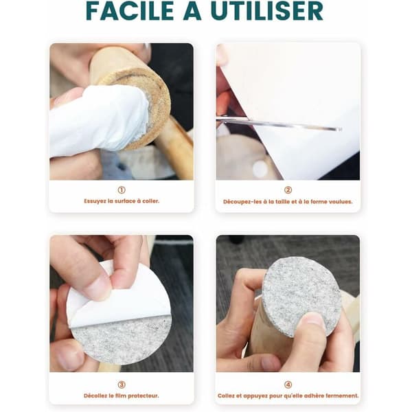 Självhäftande möbeldynor, möbeldynor 3 rullar (100x1