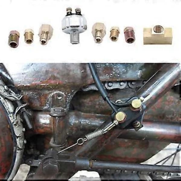 Hydraulisk bremselysbrytersett, universell metall, for bilmodifikasjon
