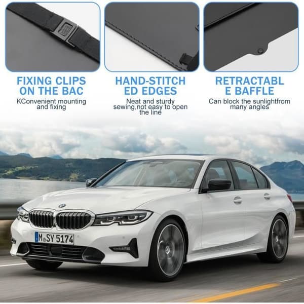 Car Sun Visor Extender, Adjustable Windshield Sun Visor Extender, Anti-Glare Shield for Cars