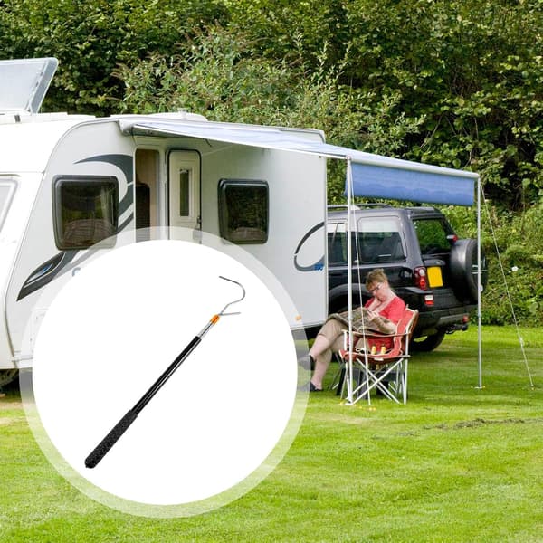 RV Awning Puller, Telescopic Awning Opener, Easy Reach Awning Rod, Multi-Section Locking Pole, Extendable Awning Puller, RV Camping Accessories[DB]