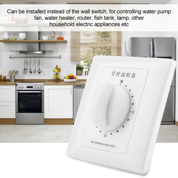220V vandpumpe timer Mekanisk nedtælling indendørs Intelligent tidsafbryder (15 minutter) 0.1 0.1