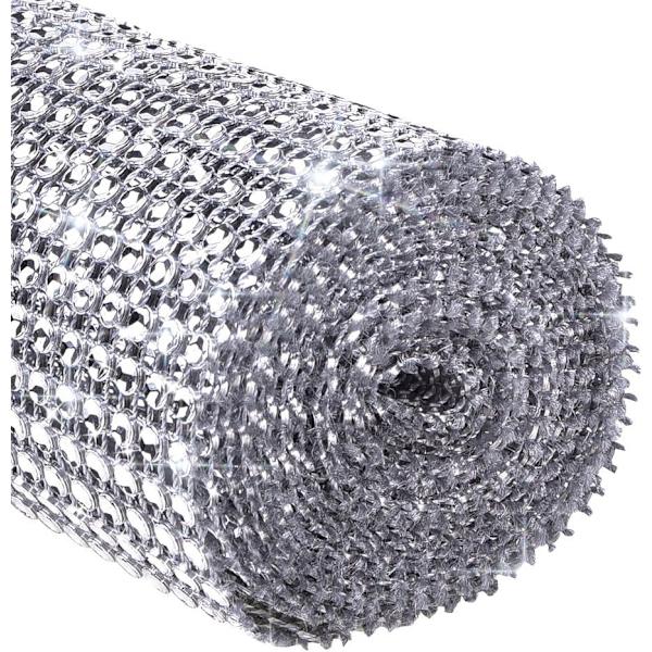 24 stk. Akryl Rhinestone Diamant Kagebånd, 50 Rækker (Ca. 25 cm bred * 4,5 m lang)