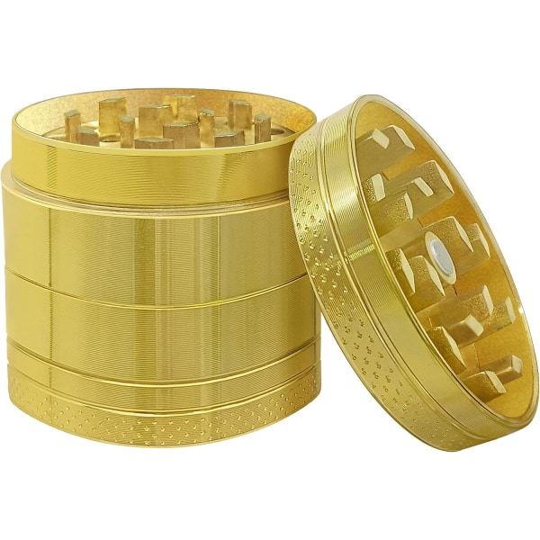 Grinder Moledor de Especias Metálico-Herb Spice Grinder con Pollen Catcher 40 mm de Diametro- dientes en forma de diaman