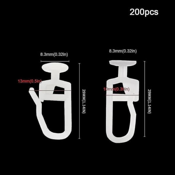 200-paknings gardinskinner med 8,3 mm hodeviktskinner gardinskinne skinner kroker for gardiner Y