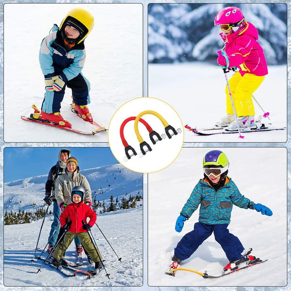 Removable Elastic Latex Ski Clip for Outdoor Training, Beginner Aid