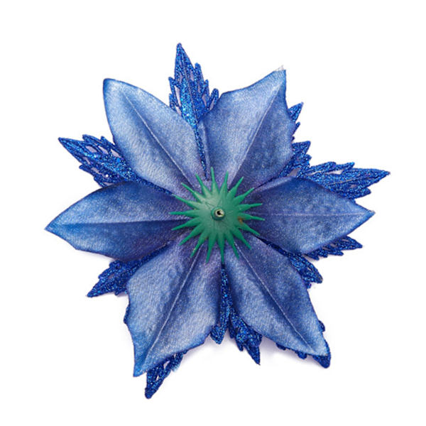 2-pack 15 cm Julglitter Konstgjorda Julstjärnor Konstgjorda Julgranar Blå