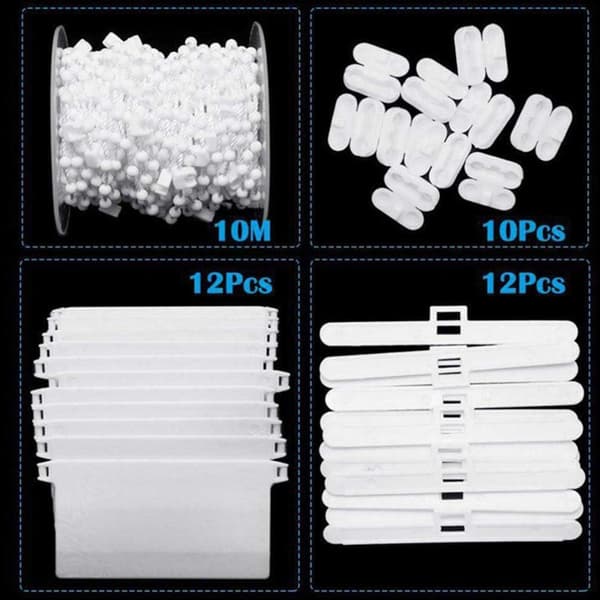 Vertical Blinds Accessories Roller Blind Bead Rope Connector Clips DIY Roller Blind Fitting for Home Bedroom Kitchen