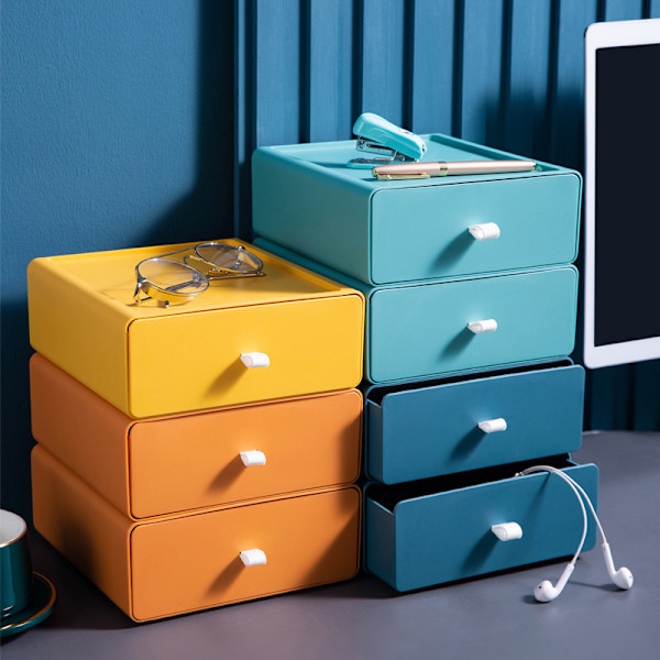 Skrivebords Skuffe Opbevaringsboks, Kosmetik Skrivebord Organizer Boks, Indbygget Skrivebordsskuffe