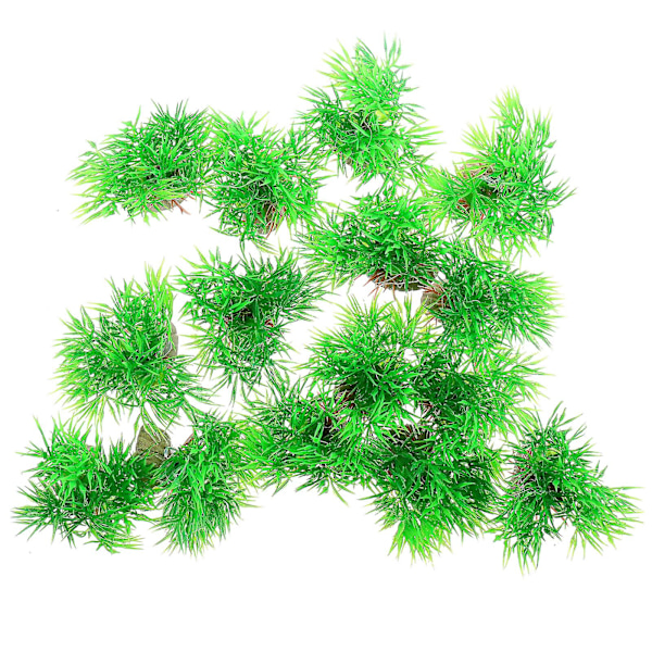 15 stk. Delikate Kunstige Vandplanter Akvarium Simulerings Planter Dekoration (grøn)Grøn5X6CM