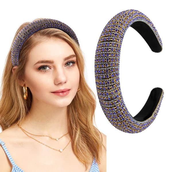 Pärlhårband Diamant Hårband Mode Vadderat Sammetstyg Hår