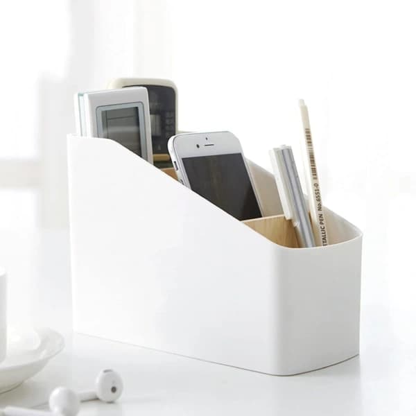 Organizer with 4 compartments, removable desk storage box