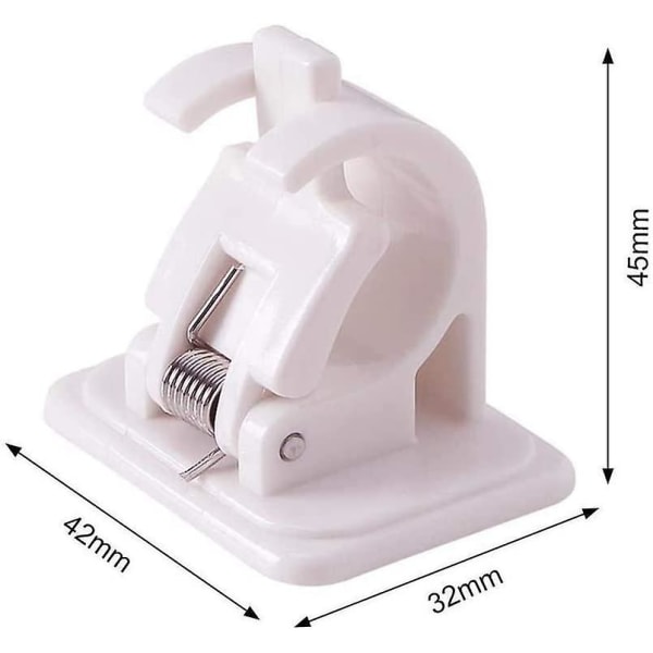 Selvklebende Gardinhekter, 4 Stykker, Ingen Boring, Gardinstang Holder, Selvklebende Veggkroker, Håndkleholder, Veggbrakett, Ingen Boring, Festesystemer, Stangbrakett