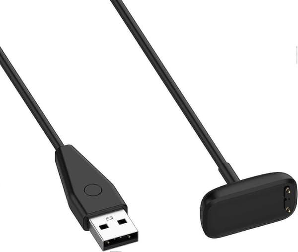 Erstatnings-USB-opladerkabel til Fitbit Luxe Fitness Tracker (Sort-2 stk)