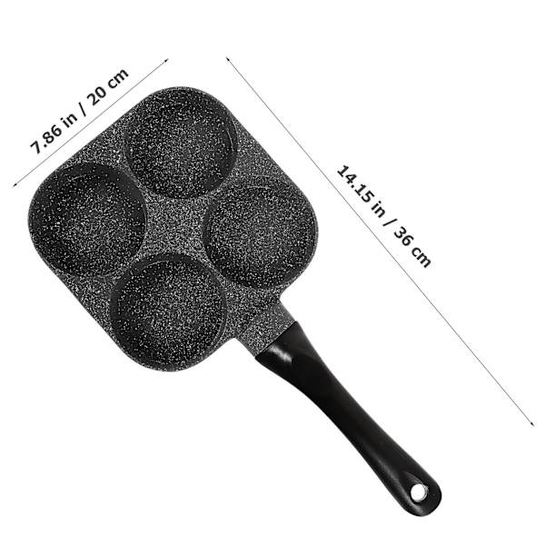 Æg Stegepande Omelet Kogepande Morgenmad Kogepande Køkken Non-stick Stegepande Sort 36X20CM