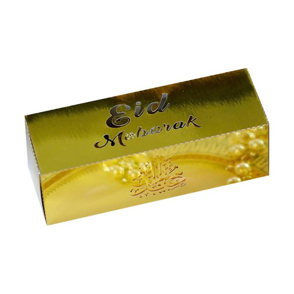 Reflective gold50 Pack Cake Chocolate Box Cutout Rectangular Candy Container Holiday Party SuppliesReflective gold