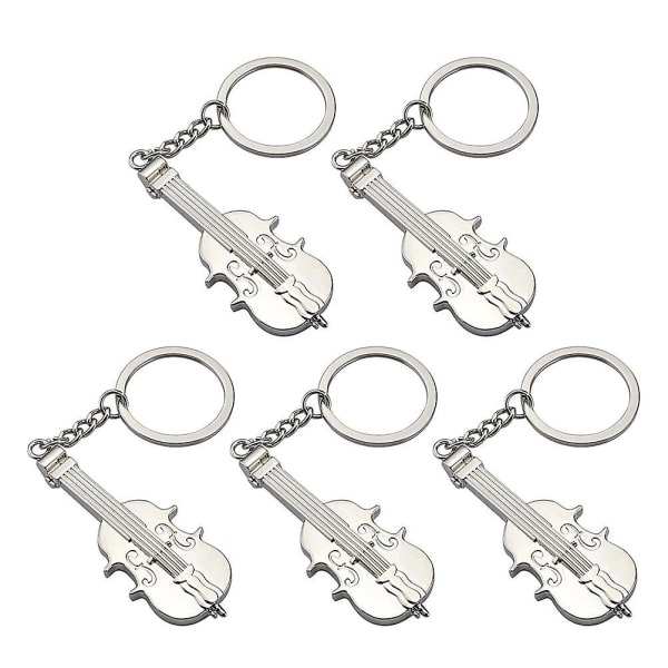 5 st Nyckelringar Ryggsäck Nyckelring Studenter Nyckelring Present Nyhet Nyckelkedjor Musiknot NyckelringSilv Silver 12.4X3.2CM