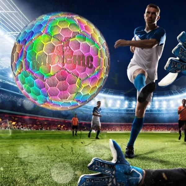 Reflekterande Fotboll Nattlysande Fotboll Nr 5 Luminous Fotboll För Barn Vuxen Träning Lysande Fotboll