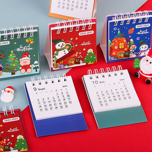 August 2022-December 2023 Simpel Stående Flip-Bordkalender Perforerede Sider Gul