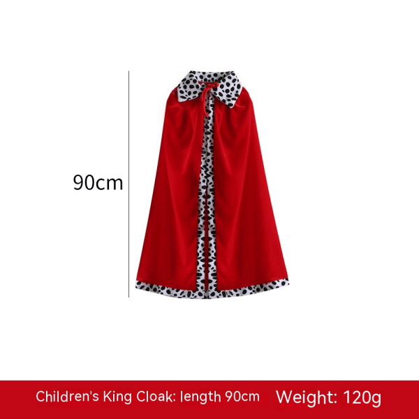 Kungakostym för barn - Robe, krona, spira - Kunglig kappa, prinsdräkt, tillbehör för utklädning