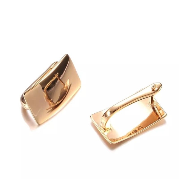 Guld øreringe til kvinder elegante firkantede øreringe Gaver til kvinder Fødselsdag til mor Guld lamineret, 20mmx15mm