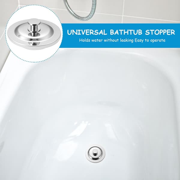 Universel badekarsprop, afløbsprop til badekar, vaskeprop, afløbspropper i rustfrit stål til 40-45 mm huller, køkkenvask, badeværelse