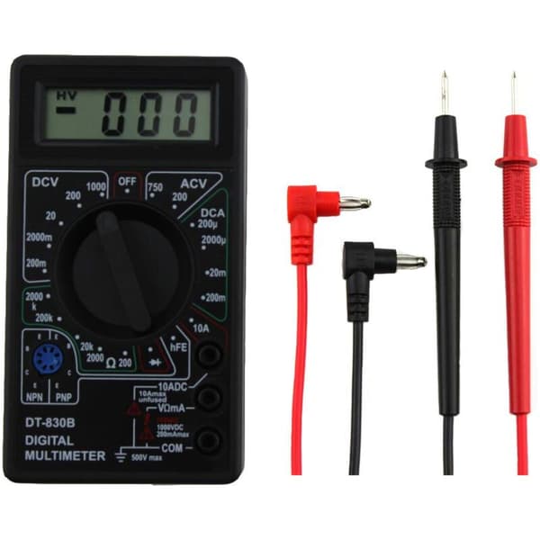 DT832 Professionelt Digitalt Multimeter - Stort LCD-display