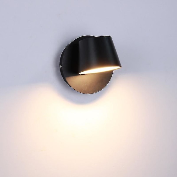 Vridbar sladd Vägglampa svart lampa med strömbrytare LED-belysning för läslampor vid sängkanten i sovrummet, metall väggmonterad armatur för boende