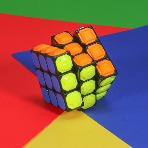 Magic Cube 3x3x3 Taktil Cube til blinde 3D præget Braille Fingerprint Speed ​​​​Cube
