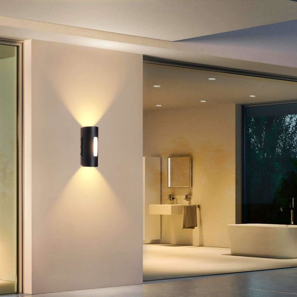 10W LED utendørs vegglampe Vanntett IP65 moderne metall utvendig vegglampe utendørs/innendørs lys for gårdsplass hage terrasse Lukk