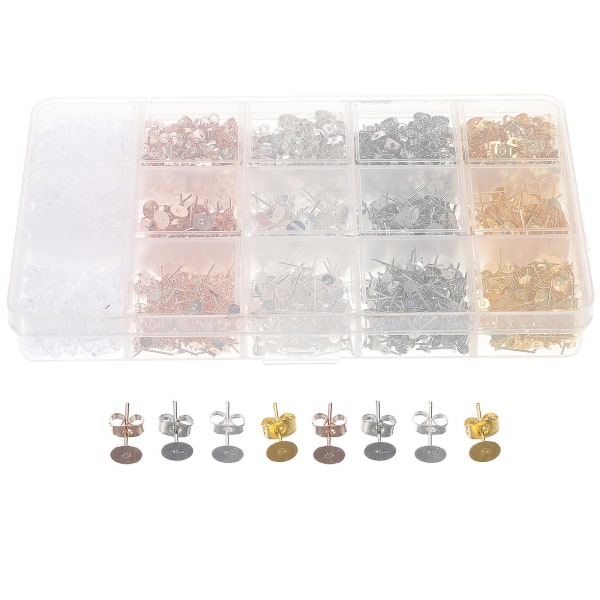 1 Laatikko Korvakorujen Teossa Käytettäviä Tappeja Korvakorujen Valmistusmateriaaleja Takakorvakorut Sarja Korvakorujen Teossa Käytettävä Sarja 0,6X0,6X1CM