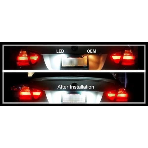2 stk BM-W E39 E60 Nummerskiltlys 6000k Hvit Ingen Feilmelding Led Nummerskiltlys For BM-W E90 E91 E92 E61 E60 E70 E71-FM-