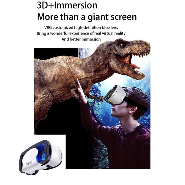 Vr-lasit, Erityiset matkapuhelimeen, 3D-elokuvalasit, Sopivat nykyiseen älypuhelimeen, Sininen White