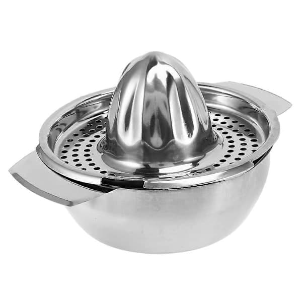 2X Rustfri Juicer, Manuell Juicer for Appelsin, Sitron og Lime [YJD]