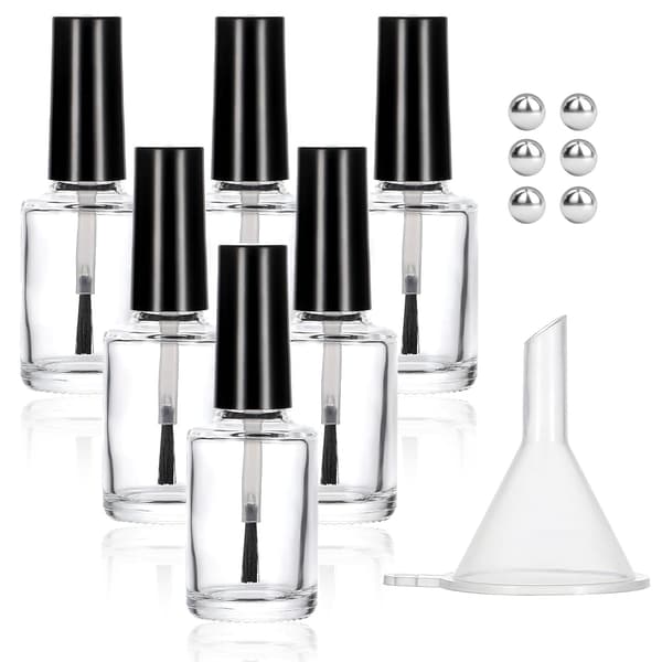 6 st 15 ml tomma nagelglas