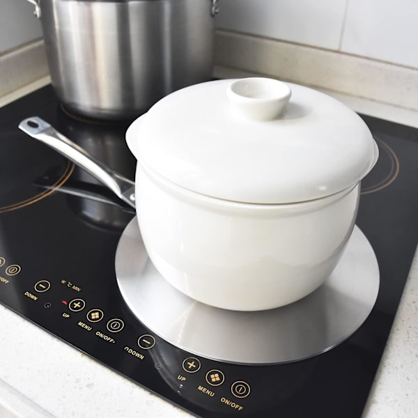 Värmefördelare Induktionsplatta 24cm Rostfritt Stål För Gasspis Glaskokplatta Induktionsplatta Adapter Induktionskokare