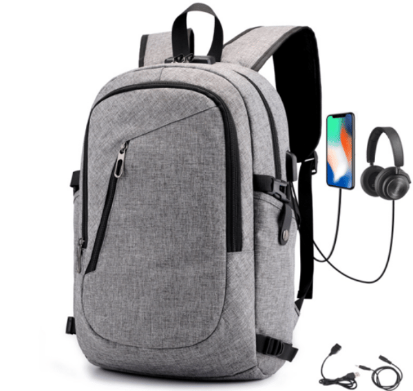 Antitheft backpack, laptop, waterproof men's backpack with USB c