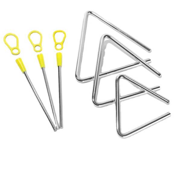 4-5-6 Inch Music Triangle, Steel Triangle Musical Percussion Design, Steel Instrument with Pickguard, Hand Percussion Tr