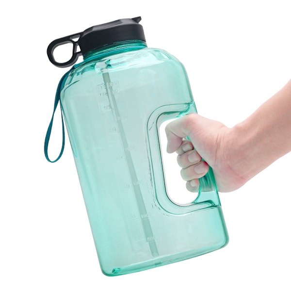 Stor 3.78L/Halv Gallons Motiverende Vandflaske Lækagesikker BPA Fri Sportsvanddunk med Tidsmarkering for at Sikre, at du Drikker Nok