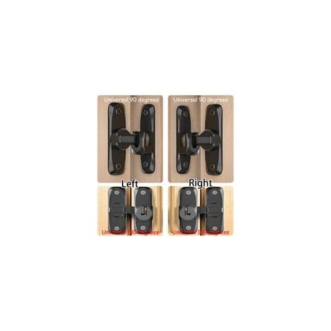 90° Sliding Door Lock - Tilting Zinc Alloy Hook Latch - Enhanced Security for Interior Spaces