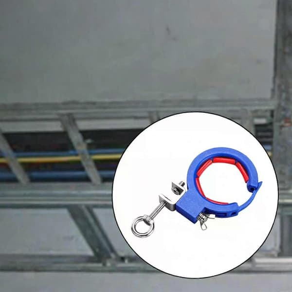 Cable Tray Pulley Roller, Stainless Steel & Nylon Cable Pulling Tool for Stable Wire Drawing, 6.5cm Ring Diameter